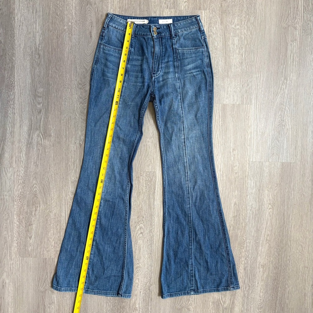 Anthropologie Pilcro Mid-Blue Flared Wide-Leg Jeans - Picture 12 of 16